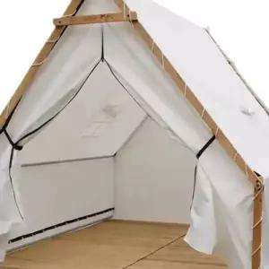 야외 화이트 글램핑장 하우스형 텐트 카페 루프탑 인디언 캐노피 삼각 2x2m