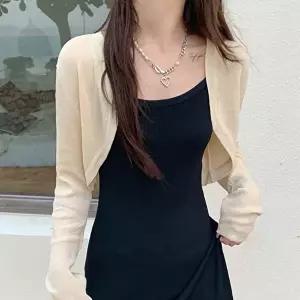 여름 가디건 커버업 볼레로 숏 여성 오픈 아우터 3색 (KYR-WFIFYZE)