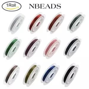 얇은철사 NBEADS 스틸 비드 와이어 변색 방지 강철 목걸이 팔찌 10-100m롤 32-328 피트 038MM