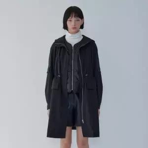 [롯데백화점]보브 패딩 베스트 세트 후디드 미디 점퍼7156120003