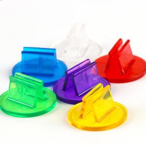 50Pcs 반투명 플라스틱 카드 스탠드 보드 게임 액세서리에 적합 고정 소품 및 홀더