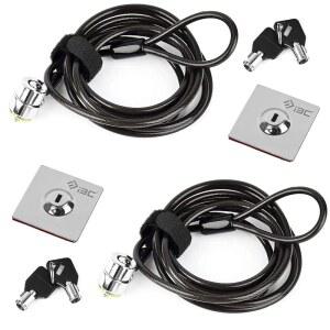 I3C 노트북 케이블 잠금 하드웨어 방지, 앵커 플레이트 및 키 2개 스마트폰 태블릿 전자 제품과 호환 (2팩)