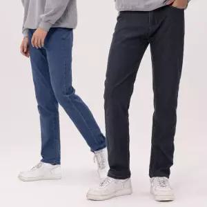 셀비지 남자 청바지 일자 스판 데님 팬츠 남성여름 블랙진 중년