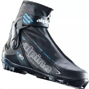 알피나 스포츠 T40 스케이트 투어 크로스 컨트리 노르딕 스키 부츠 블랙/화이트/레드 유로 43