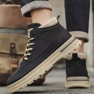 남자겨울워커 20대 30대 남자 스트릿 시티보이 패션 깔끔 워커 소가죽워커