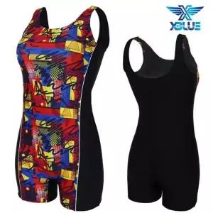 [하프클럽/]XBLUE 여자 아쿠아로빅 1부 반전신 수영복 N154820