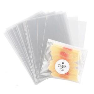 일라우케 200개 쿠키 백, 클리어 페이버 셀로판 백 4x6 캔디 간식 감사 스틱, 생일 결혼 소매용 포장 롤리팝 스틱 초콜릿