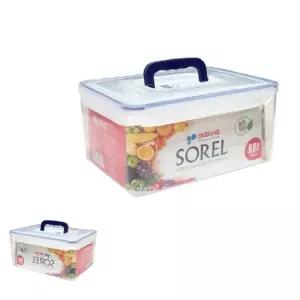 마리빙 냉장고 키친아트 정리 반찬통 밀폐용기 김치통 핸디형8L