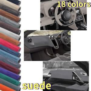 스웨이드 패브릭 랩 자동차 내부용 자가 접착 합성 가죽 신축성 있는 인테리어 호환 필름 및 홈 데코용