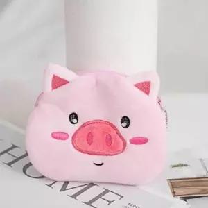 동물 동전지갑 돼지 미니 지갑 귀여운 카드 여행용 WED0F13