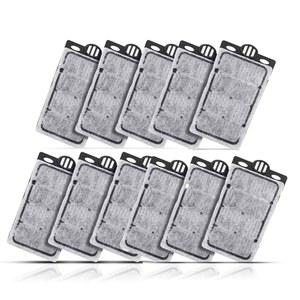 JackSuper Auqarium 필터 교체 플레이트, 거북이 탱크 카트리지, 저수위 필터에 적합한 활성탄 11팩