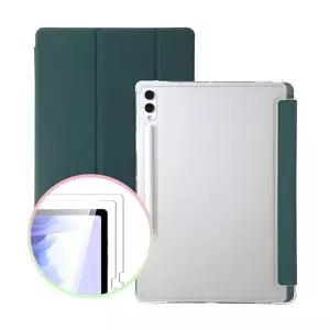 [퍼니메이커]갤럭시탭S9 FE 마그네틱 케이스+강화유리 2매 세트 케이스 펜슬수납 펜슬보관 수납