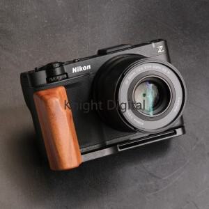 에보니 월넛 솔리드 카메라 퀵 릴리즈 L 플레이트 클램프 브래킷 핸드 그립 니콘 ZR 사진 삼각대 홀더 마운