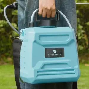 전동 분무기 스프레이 고압 분사기 농약 충전식 8L 플래그십 블루