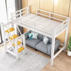 성인용 층 튼튼한 이층 침대 원목 싱글 원룸 기숙사침대 프레임 철제 분리형