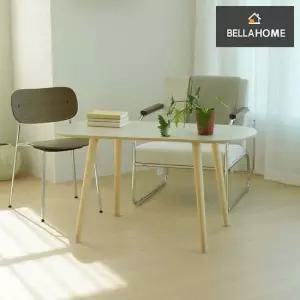 (벨라홈) 원목다리 높은 소파테이블(타원형) 1200x600(CN9914)