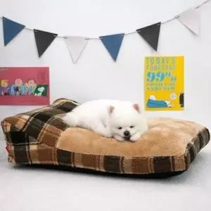 플리스원단 극세사 반려동물 사각 베드 쿠션 U145542
