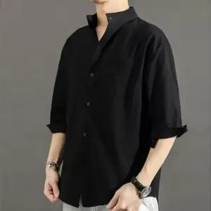 차이나카라 반팔 셔츠 롤업 여름 반팔티 반팔 남자 여름 셔츠 차이나카라 남성 휴양지룩 남방