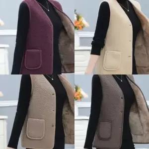 양털융기모조끼 뽀글이조끼 양털조끼 기모 여성조끼