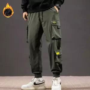 [골드스마일]겨울용 남성 조거 팬츠 허리밴딩 기모 카고 바지 3컬러