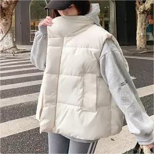 여성 패딩조끼 보온 웰론 오버핏 겨울 레이어드 조끼