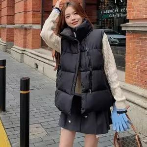 데일리 여성 패딩 조끼 베이직 여자 패딩 조끼 루즈핏 간절기