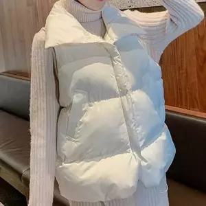 데일리 여자 패딩 조끼 하이넥 여성 패딩 조끼 루즈핏 겨울