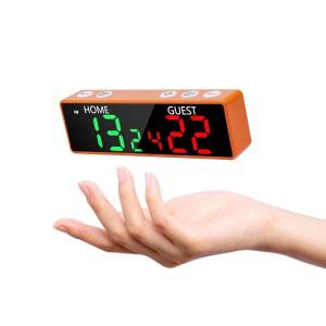 오스마일 미니 디지털 스코어보드 - 휴대용 게임용 테이블탑 스코어보드, 버저가 장착된 무선 배터리 구동 전자 탁구 / 콘홀 농구 배구 스코어키퍼