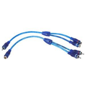 하이 퀄리티 자동차 MP3 오디오 RCA Y 분배기 케이블 어댑터 코드 컨버터 AUX 앰프 액세서리 1 개