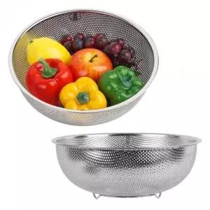 스테인리스 타공 메쉬 볼 바스켓 주방 수납용