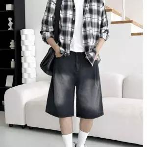 [셀러에이드]여름용 남성 데님 밴딩 반바지 버뮤다팬츠 연청 흑청 데일리 캐주얼