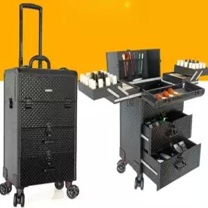 메이크업 박스 캐리어 전문가용 아티스트 미용가방 이동식메이크업박스캐리어 화장대 보관함