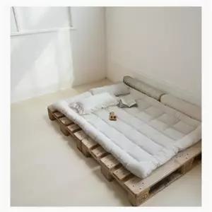 아기 바닥 토퍼 사계절 낮잠 이불 패드 숙면 매트 광목 순면 150 x 100 cm