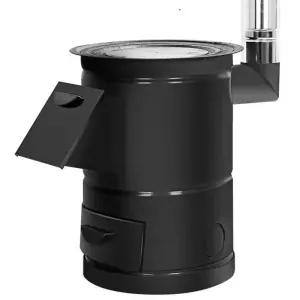 소각용 드럼통 소각로 야외 화덕 화목 원형 화로대 쓰레기 튜브 공사 스테인레스 연통