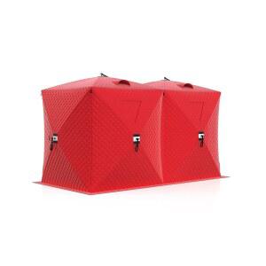 켈리탄 얼음 낚시 텐트, 바람 방지와 따뜻함을 위한 팝업 아이스 샨티, 1~8인용 허브 스타일 쉼터, 캠핑 등산 및 겨울 야외 활동을 다양한 크기 제공