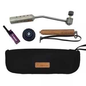 아베나키 캠핑 토치 이소 겸용 파워 엔틱 강염 우드핸들