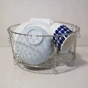 원형 철제 와이어 인테리어 다용도 빵 바구니 간식 주방 바스켓 설거지통