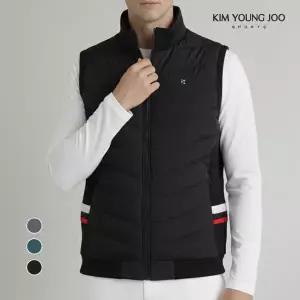 [김영주스포츠] 남성 골프조끼 집업 니트패딩 하프넥 다운 베스트 방한 KRMV5607