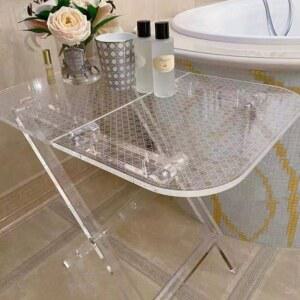 커피 테이블 가정용 접이식 투명 사이드 세련된 거실 소파 데스크탑 패턴 디자인