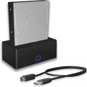 ICY BOX 하드 드라이브 도킹 스테이션 SSD HDD 2.5 3.5인치 SATA-USB 어댑터 외장 인클로저 리더 최대 30TB