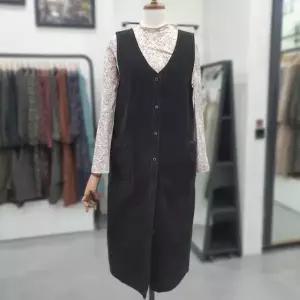 [써스데이아일랜드]V넥 뷔스티에 코튼 원피스 T248MOP248W