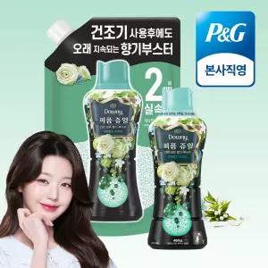 다우니 퍼퓸 쥬얼 에메랄드 브리즈 향기 부스터 480g 1개 + 대용량 리필 950g