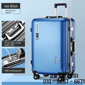 캐리어 뉴 알루미늄 프레임+PC 소재 여행가방 바퀴 비즈니스 지퍼 기내용 USB 포트 26인치 수하물 트롤리