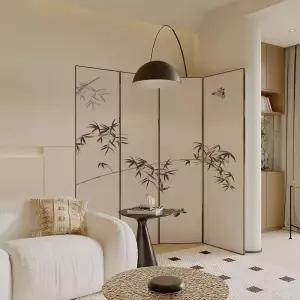 자개 가림막 파티션 화조도 장식 고급 나전 제사 돌잔치