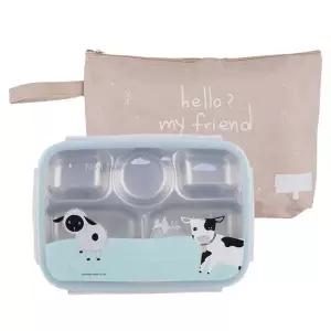 성인 423ZSU95 어린이 스텐 5구 뚜껑 다이어트 식판 도시락