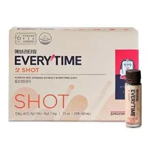 정관장 에브리타임 샷 20ml x 20병 1박스 홍삼 액기스 D