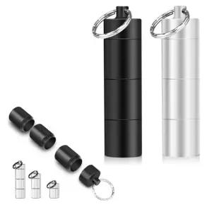 휴대용 알약통 3단 자동차 키링 열쇠고리 차키키링 약보관 케이스