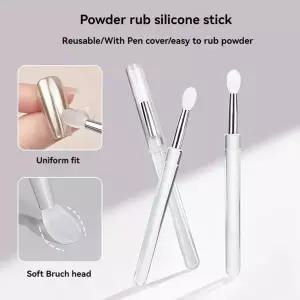 키보드스킨  매니큐어 투명 실리콘 지팡이 매직 미러 파우더 오로라 파우더 어플리케이터 지팡이 러빙 파우