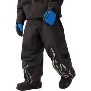 2026년 신상 반사형 그래픽 남성용 배기 스노보드 팬츠 여성용 스노우 방수 카고 스키 바지