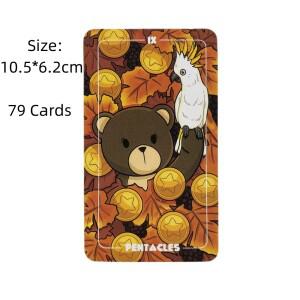 귀여운 작은 곰 타로 카드 79 데크 오라클 영어 비전 점술 에디션 Borad 게임